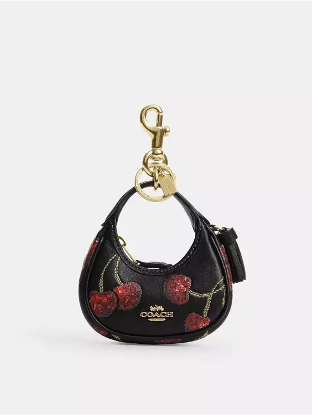 Carmen Bag Charm With Cherry Print